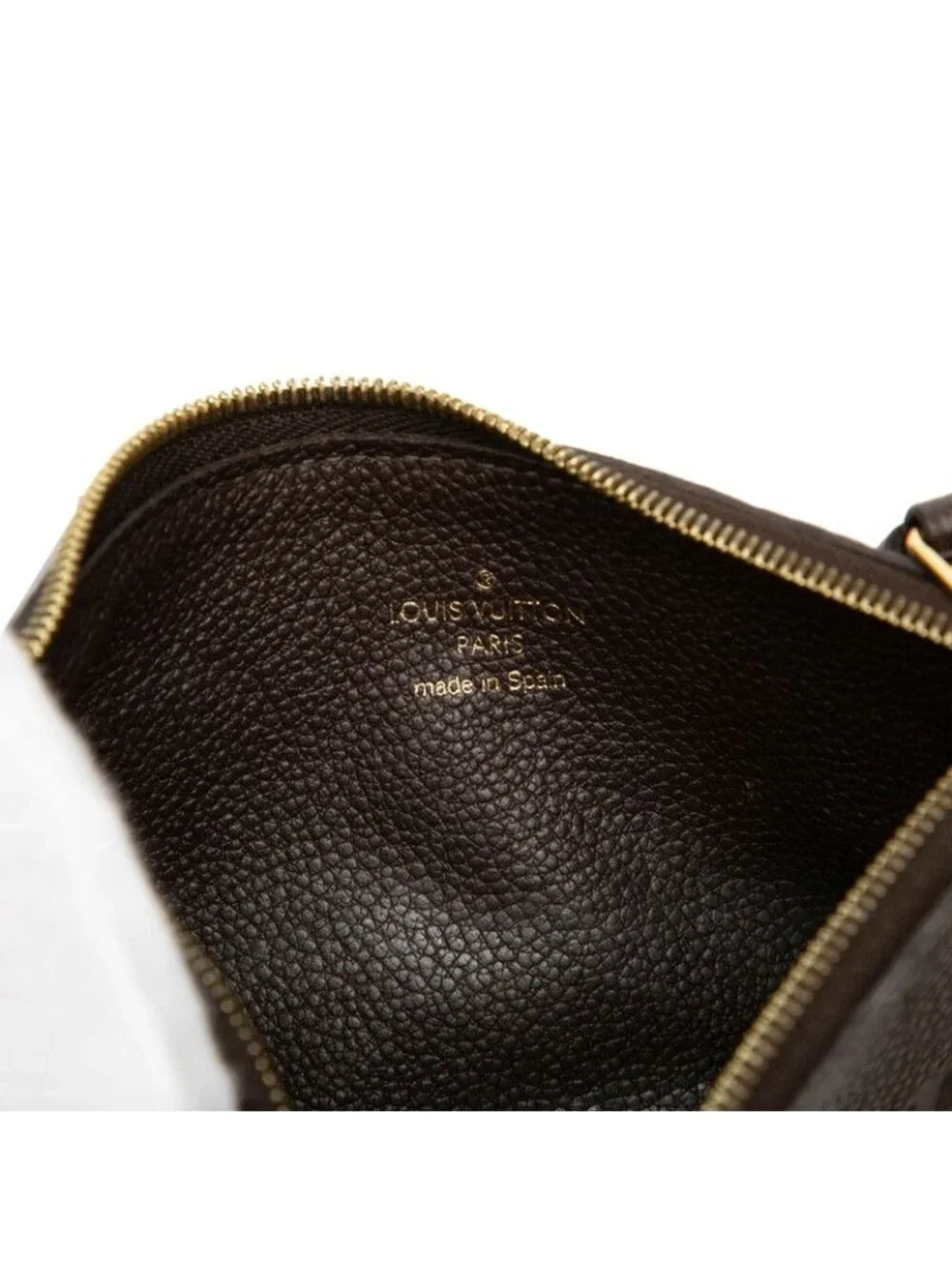Louis Vuitton Monogram Empreinte Portefeuille Curies Coin Purse Pouch Brown